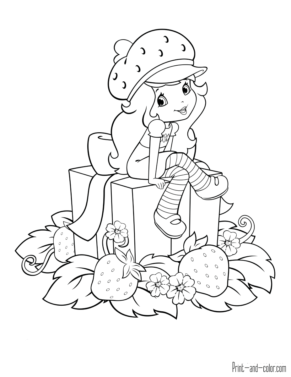 Strawberry shortcake coloring pages print and color