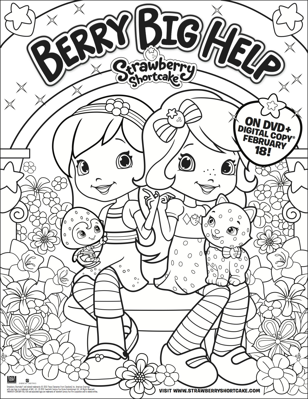 Strawberry shortcake coloring page
