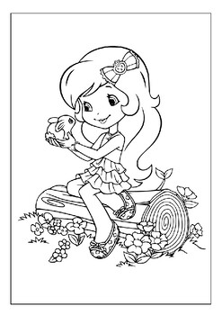 Explore the sweet land with strawberry shortcake coloring pages for kids p