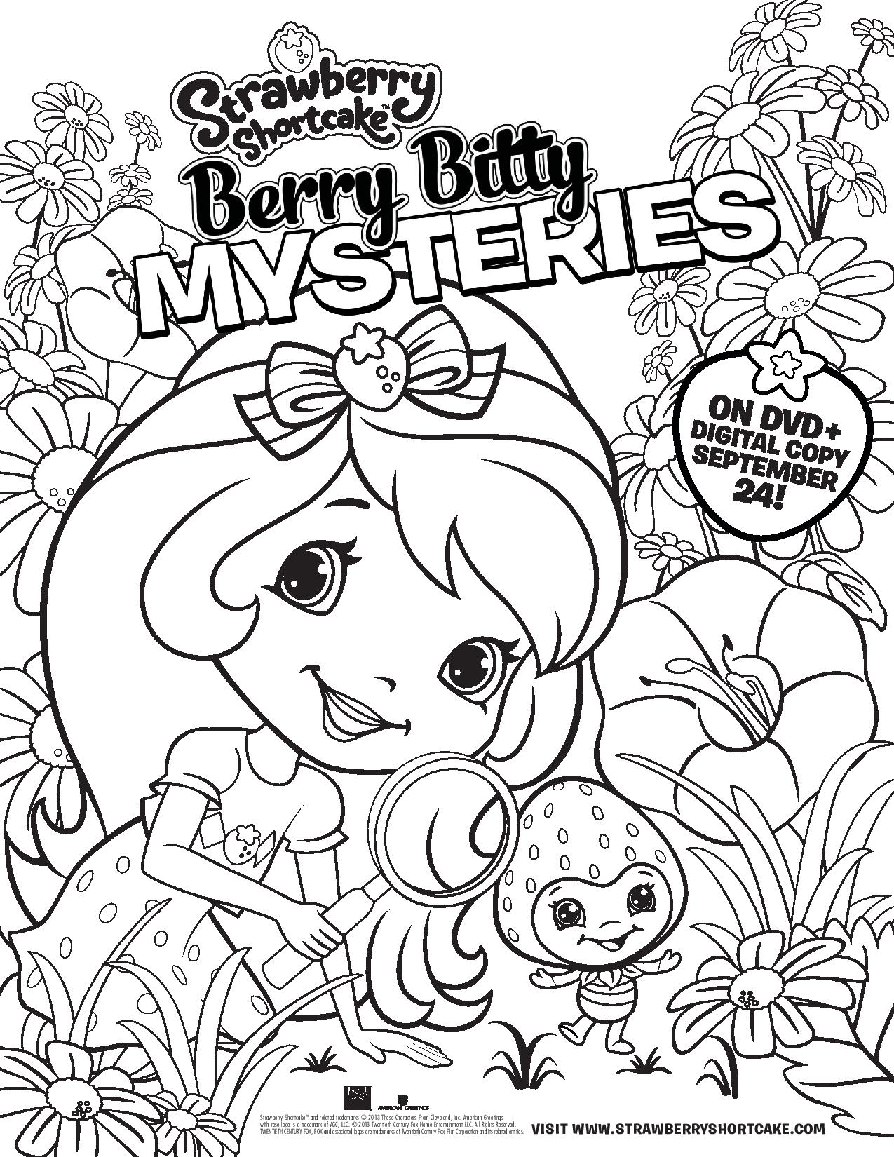 Strawberry shortcake coloring pages my little review corner