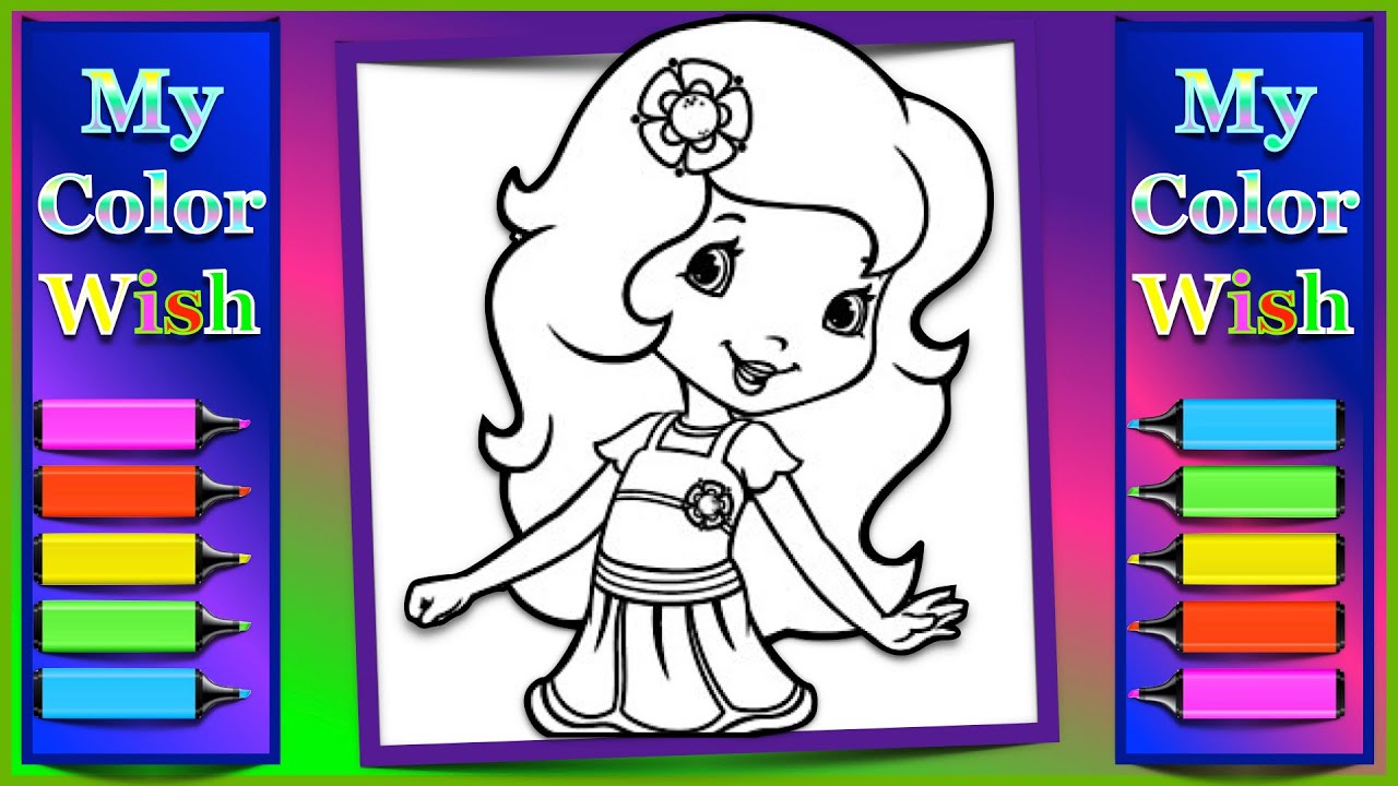 Strawberry shortcake coloring page speed coloring my color wish