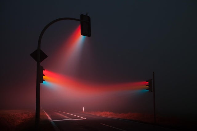 Street lights in fog rwallpapers