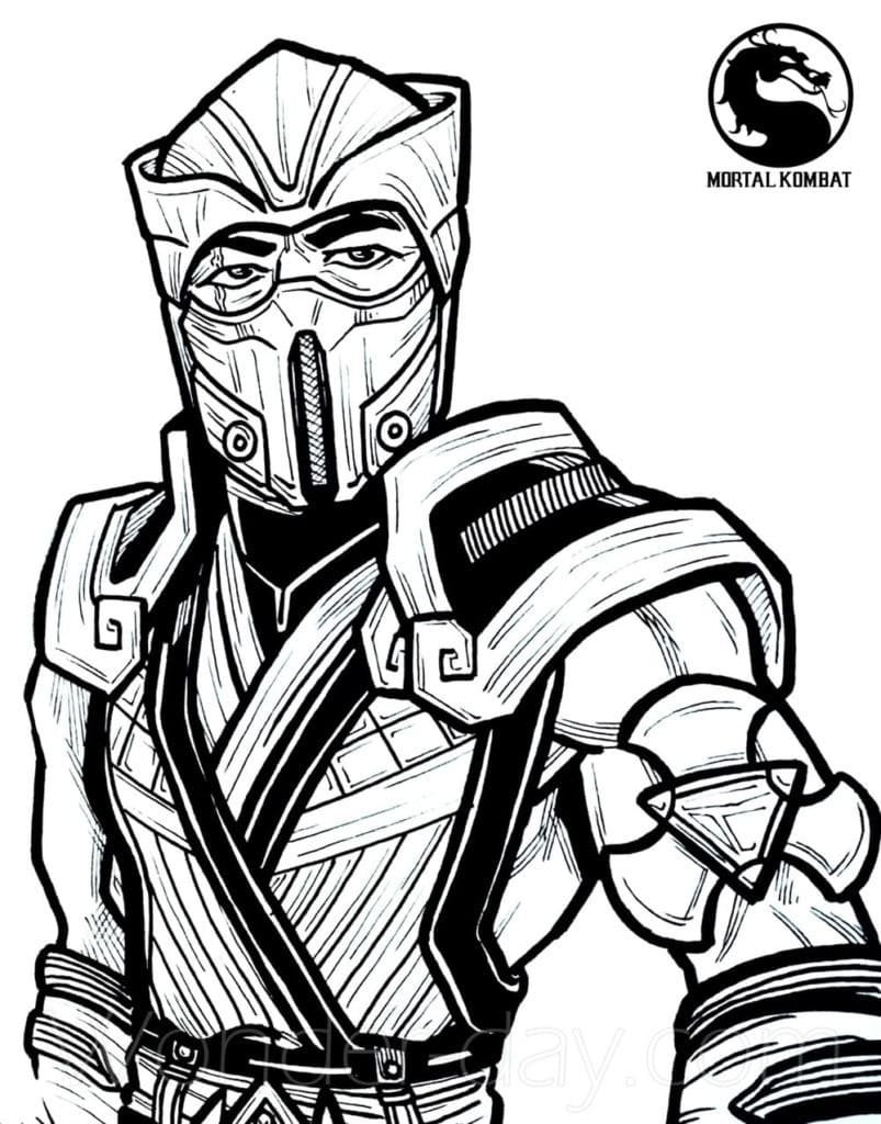 Mortal kombat coloring pages printable for free download