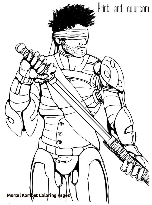 Excellent image of mortal kombat coloring pages