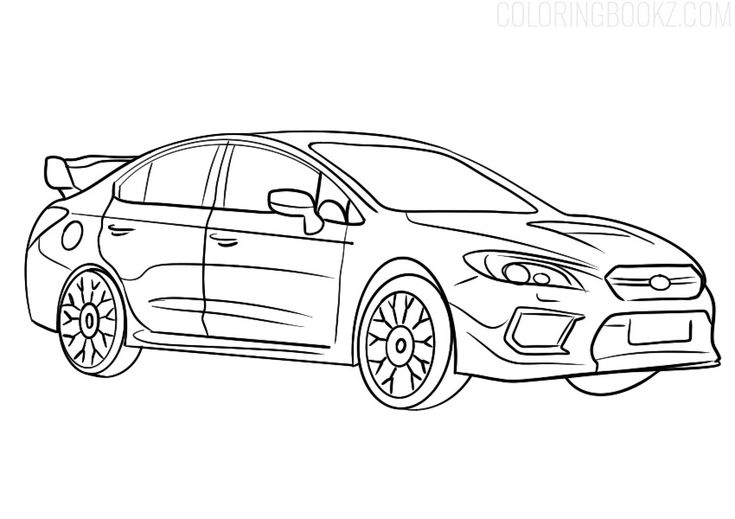Subaru coloring page