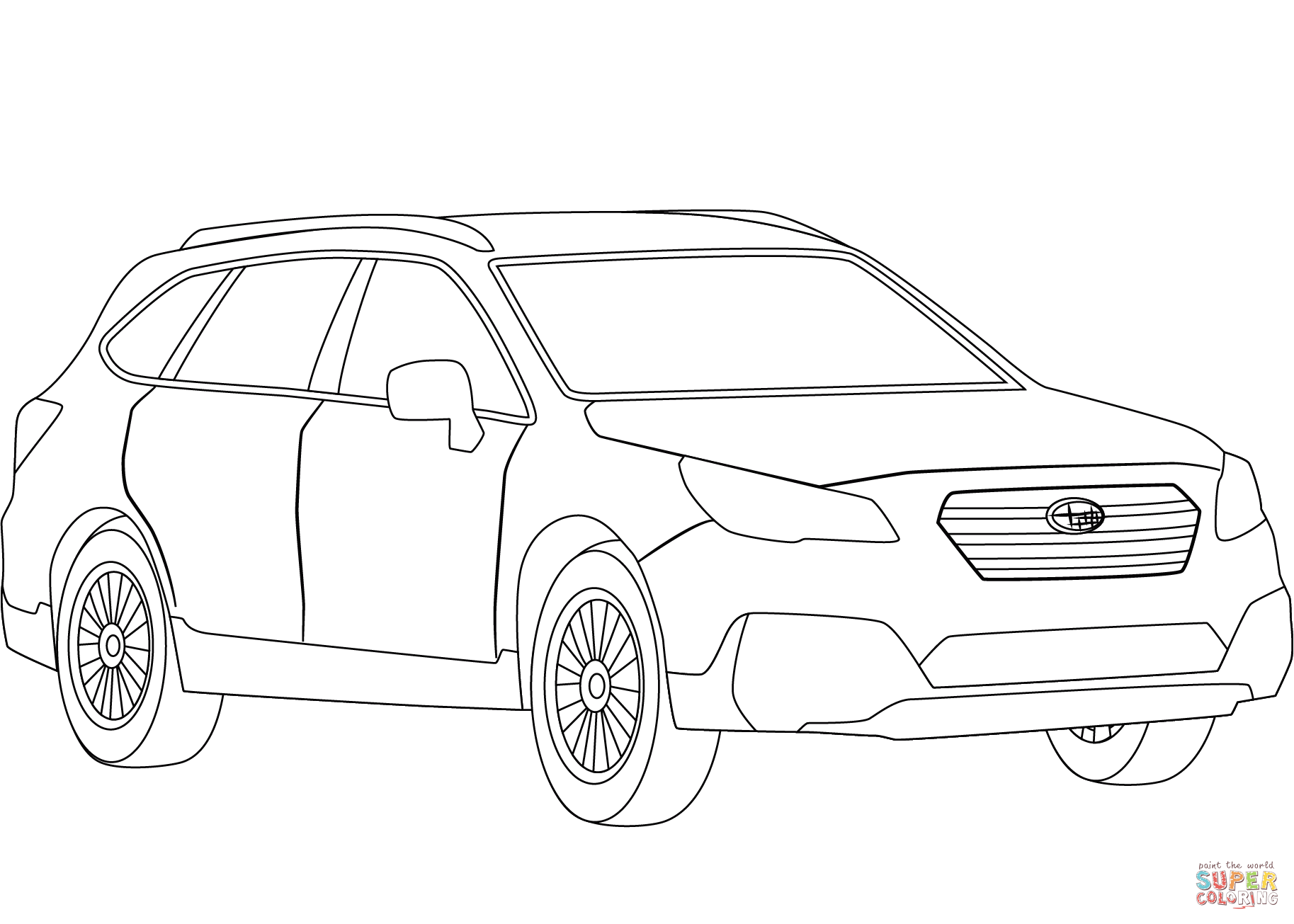 Subaru outback coloring page free printable coloring pages