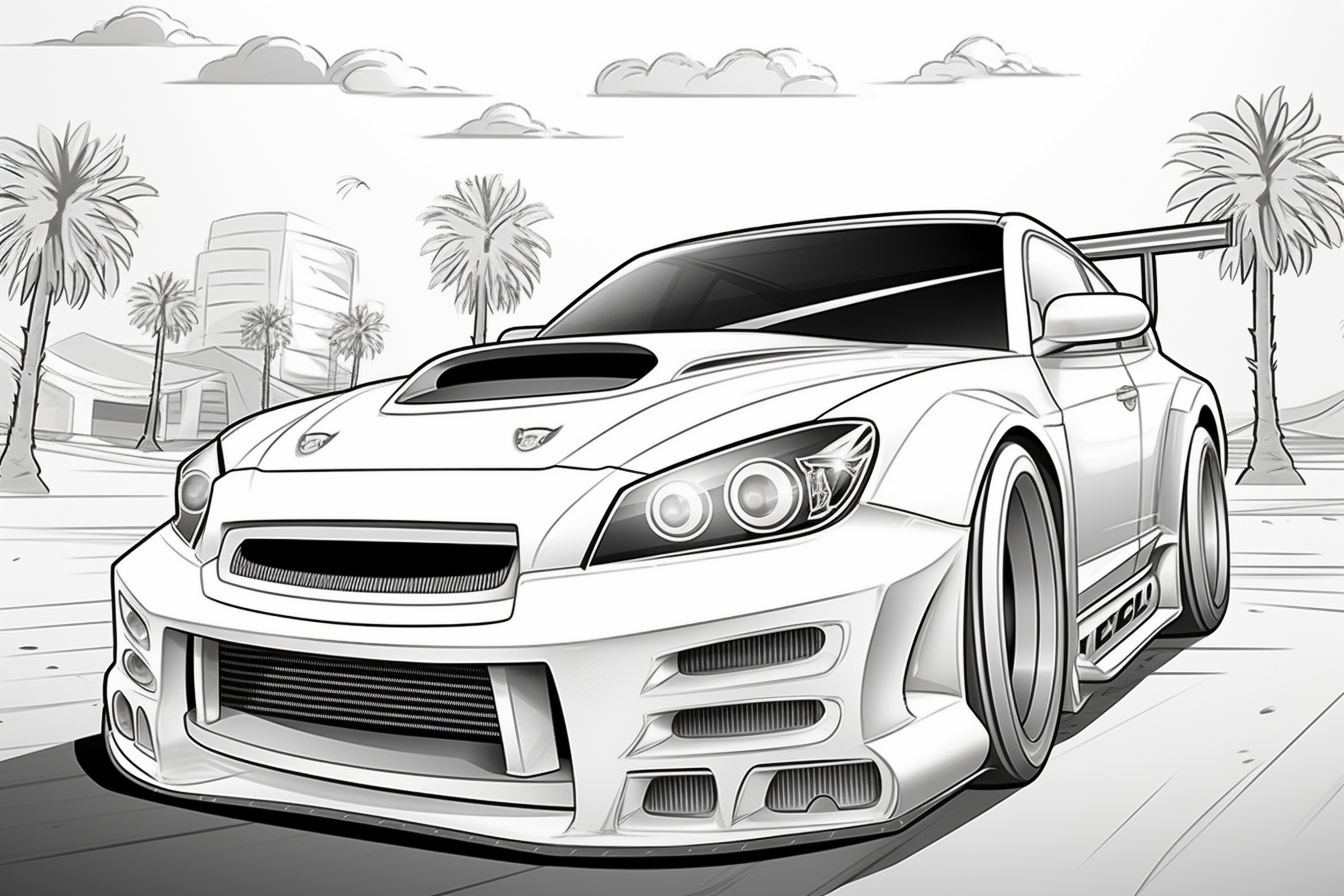 Racing car coloring books for children coloring pages