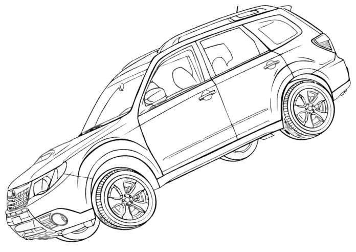 Subaru forester coloring book to print and online