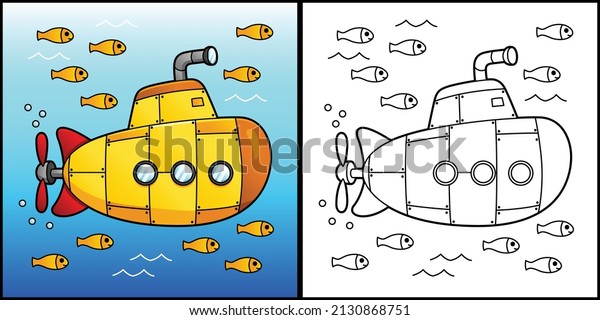 Submarine coloring pages images stock photos d objects vectors