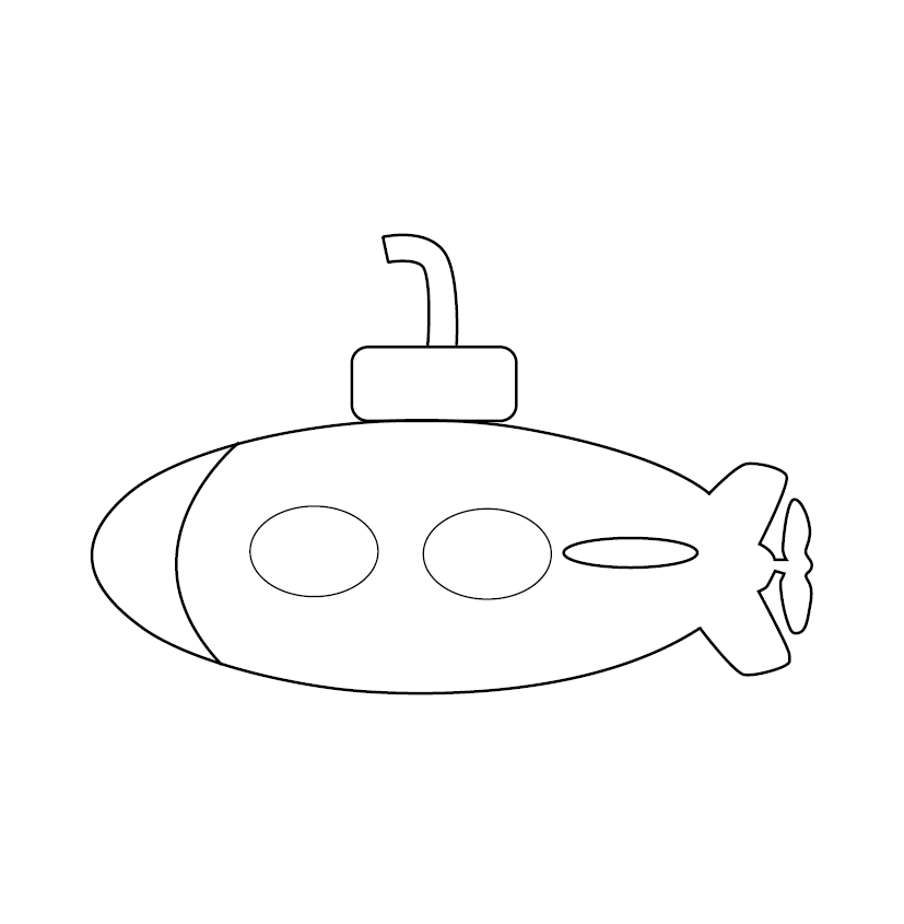 Submarine colouring page free colouring book for children â monkey pen store