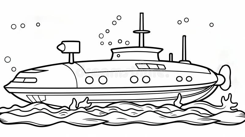Submarine coloring page stock illustrations â submarine coloring page stock illustrations vectors clipart