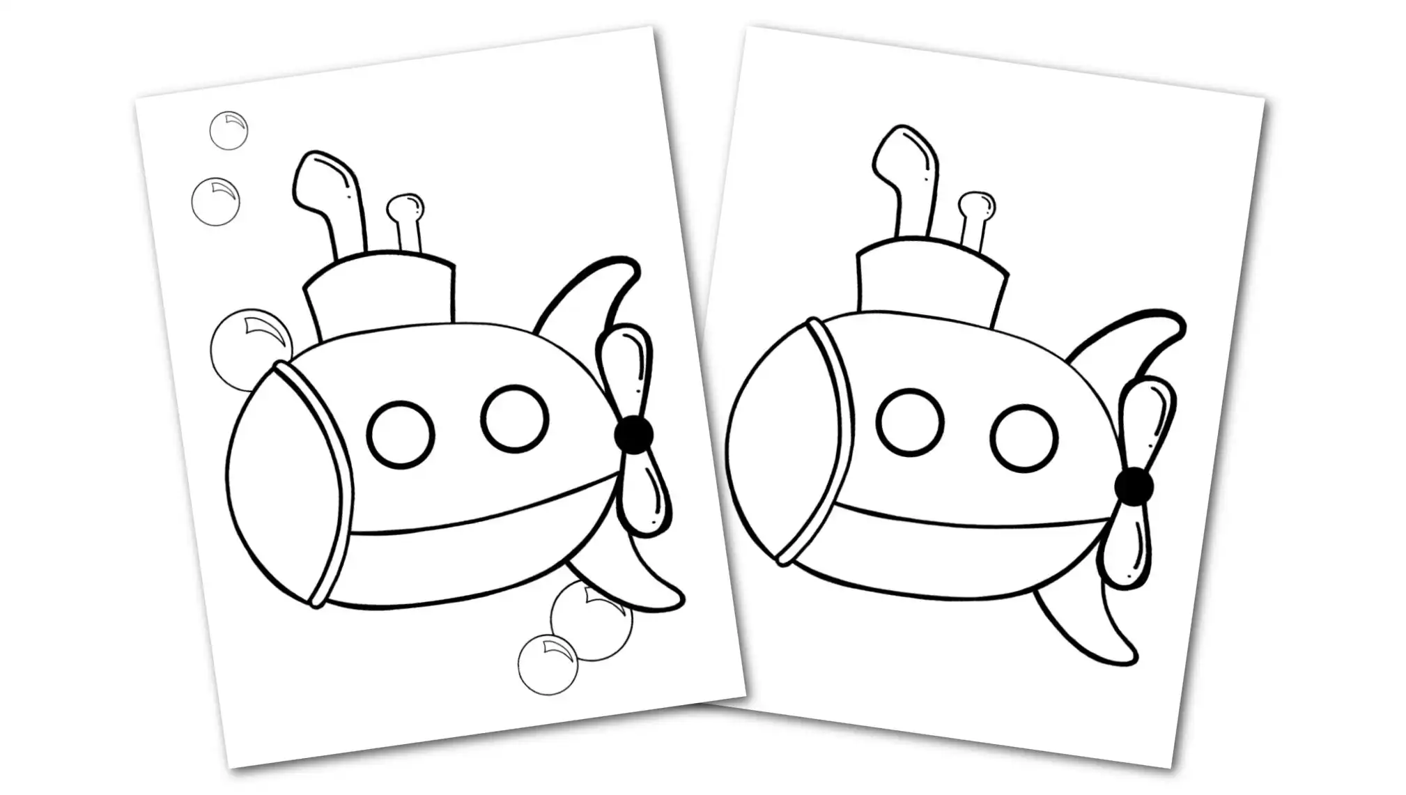 Free printable submarine coloring page â simple mom project