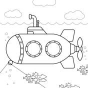 Submarine coloring pages free coloring pages