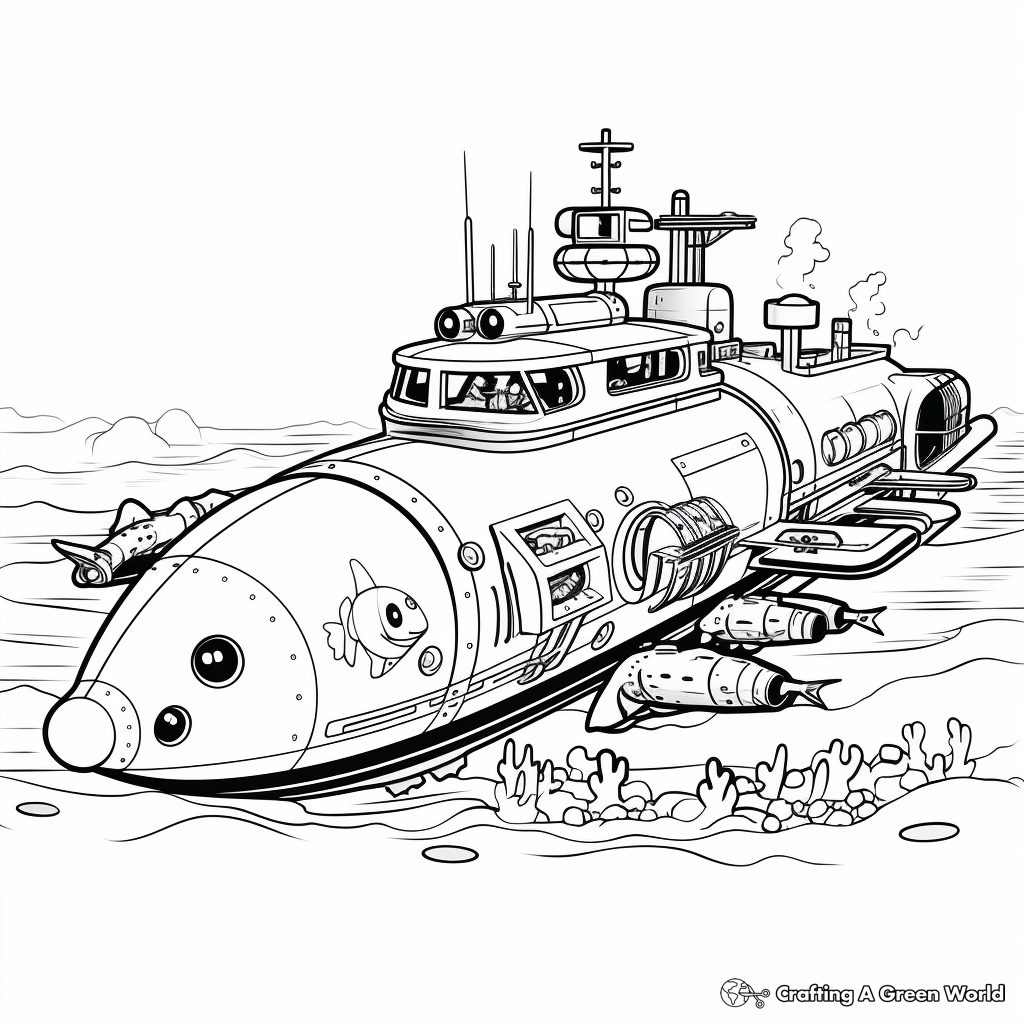 Warship coloring pages