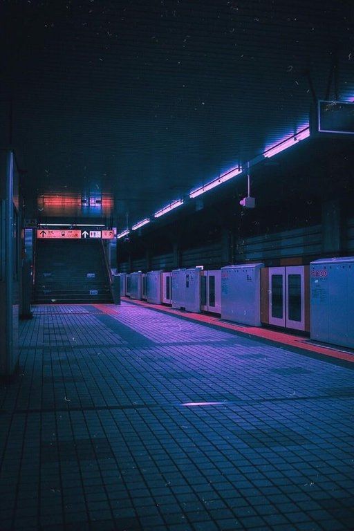 Subway vaporwaveaesthetics city aesthetic aesthetic backgrounds night aesthetic