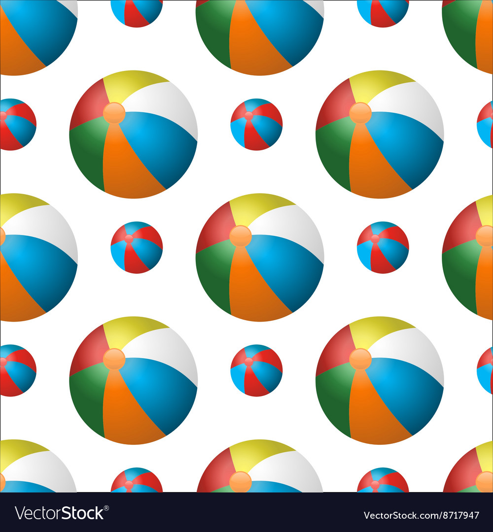 Summer background with beach balls royalty free vector image