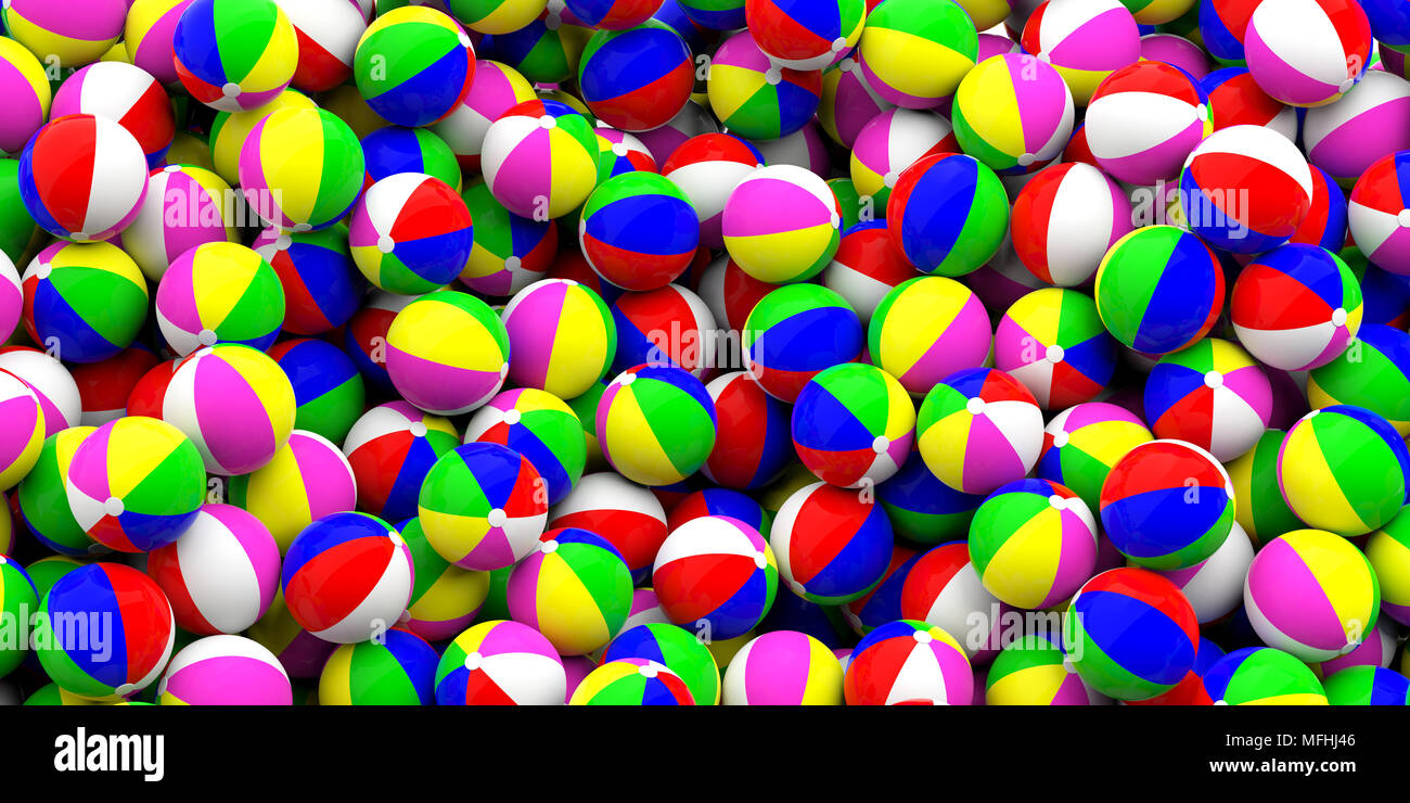 Colorful beach balls hi