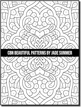Color by number beautiful patterns an adult coloring book with fun easy and relaxing coloring pages color by number coloring books summer jade books