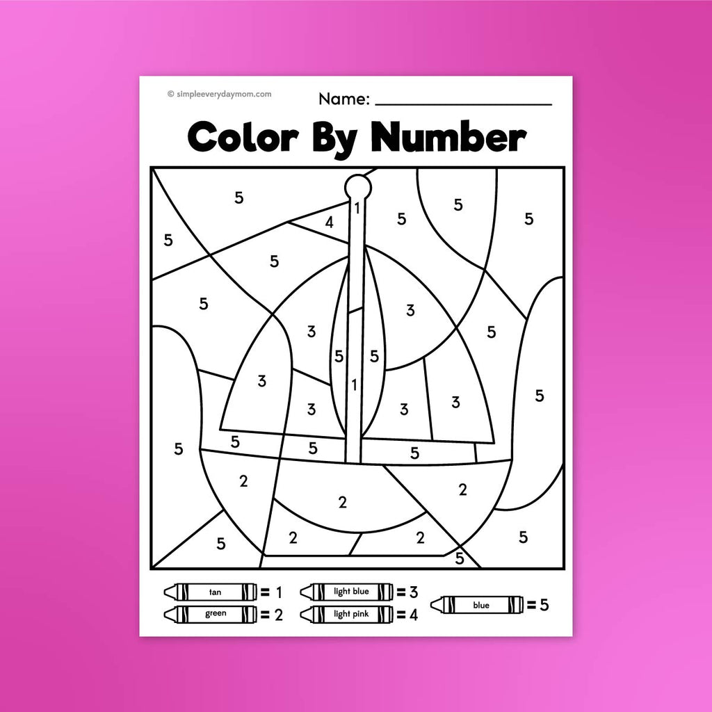 Summer color by number printables â simple everyday mom