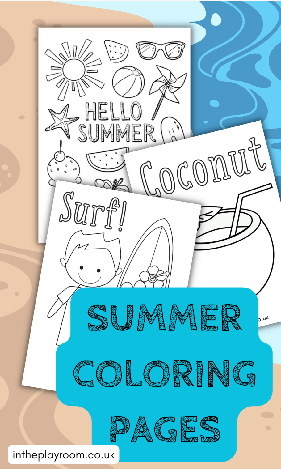 Free printable summer loring pages for kids