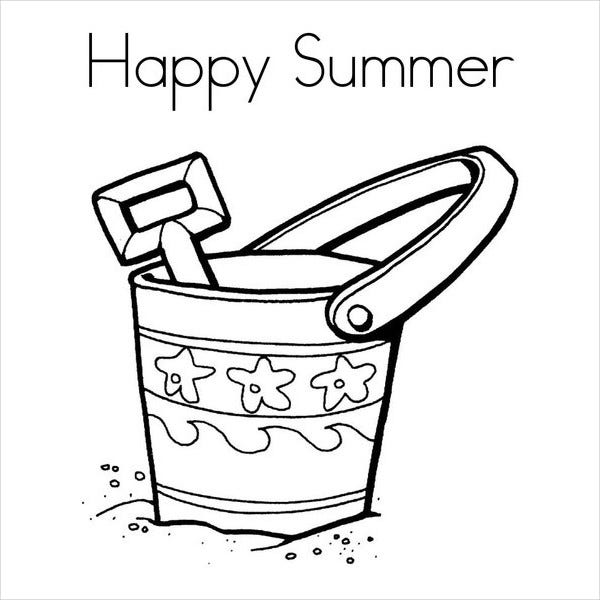 Coloring pages happy summer coloring page