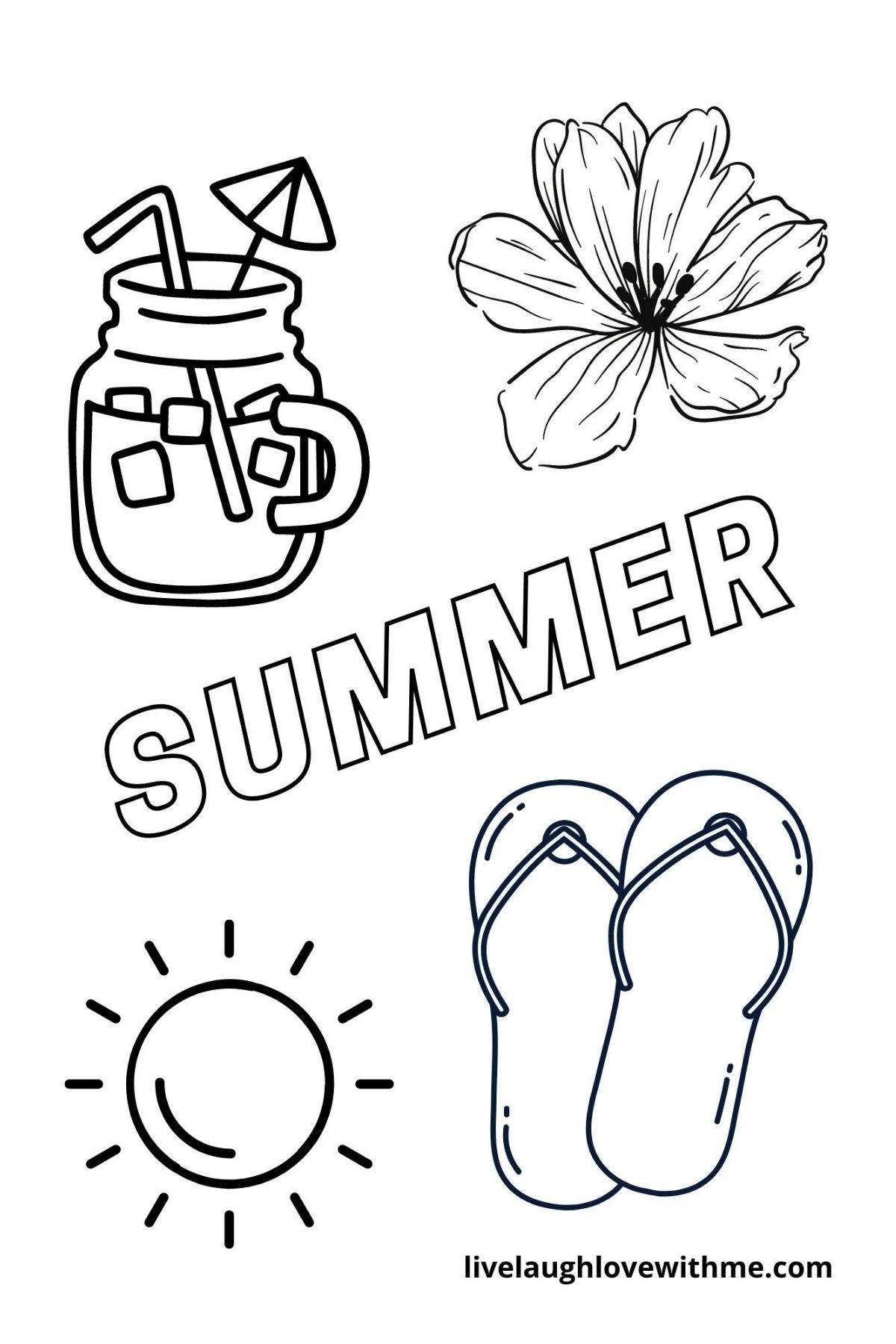 Summer coloring pages free printable