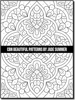 Color by number beautiful patterns an adult coloring book with fun easy and relaxing coloring pages color by number coloring books summer jade books