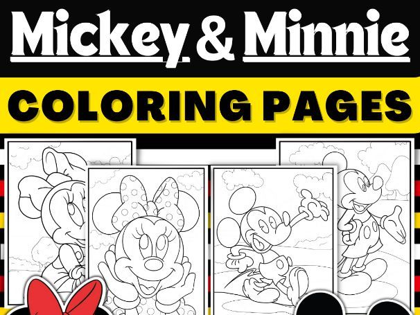 Disney mickey minnie mouse coloring pages i summer end of year activities teaching resources