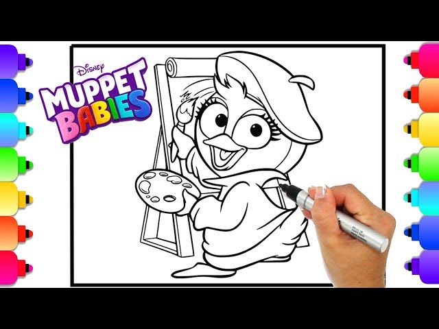 Learn how to draw summer penguin from disney muppet babies disney muppet babies coloring book