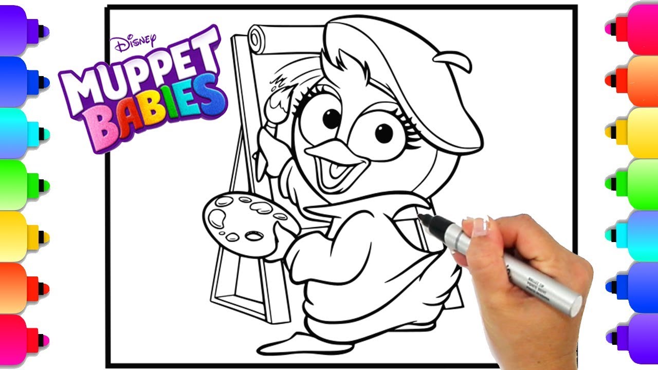 Learn how to draw summer penguin from disney muppet babies disney muppet babies coloring book