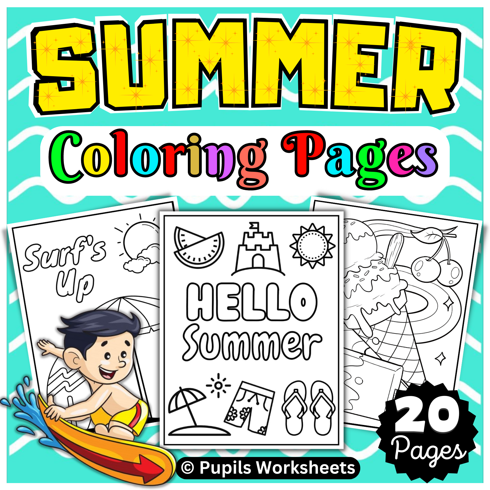 Summer coloring pages for kids fun summer or end of the year activity made by teachers