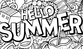 Summer coloring pages two kids and a coupon