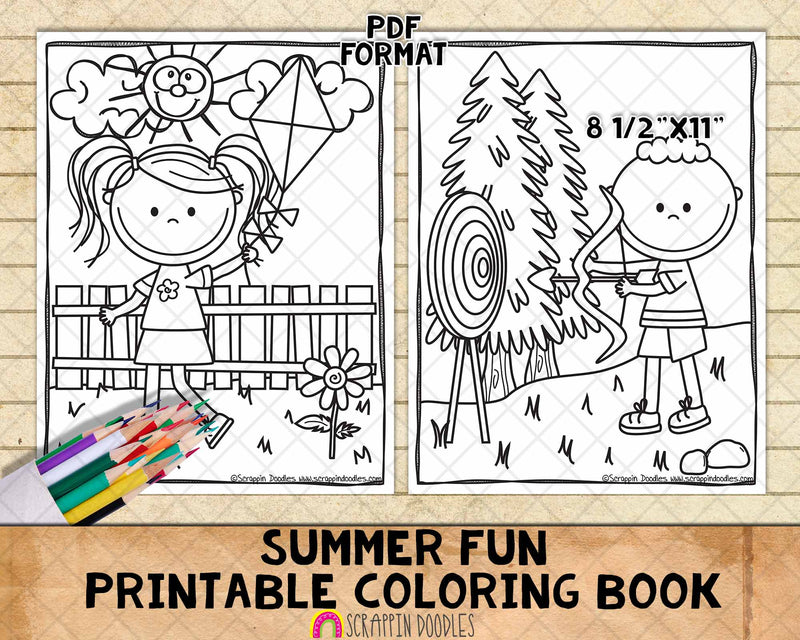 Summer fun coloring book