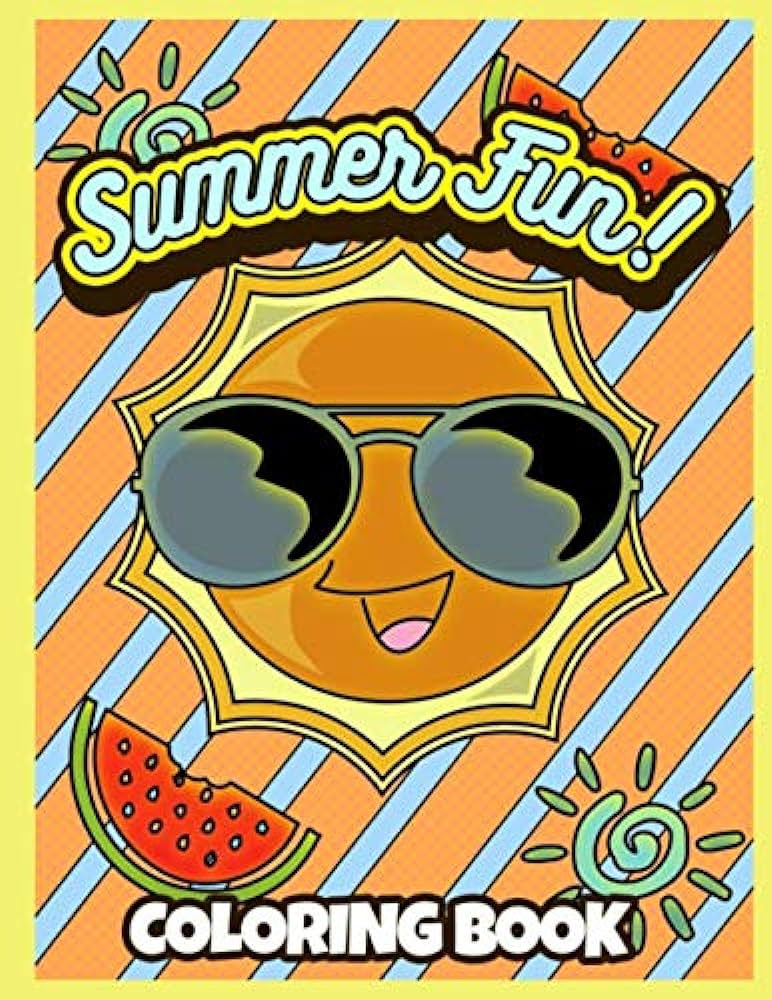 Summer fun coloring book cute summer by busy bee coloring