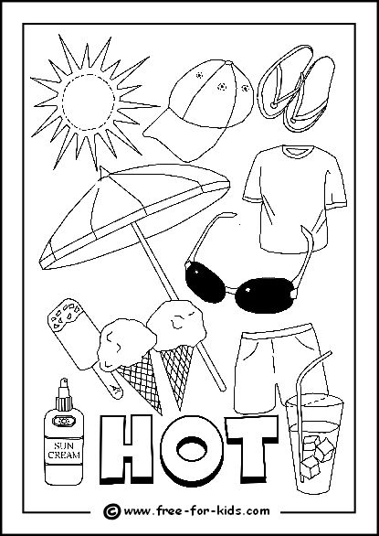 Weather colouring pictures for children coloring pictures for kids summer safety activities summer coloring sheets