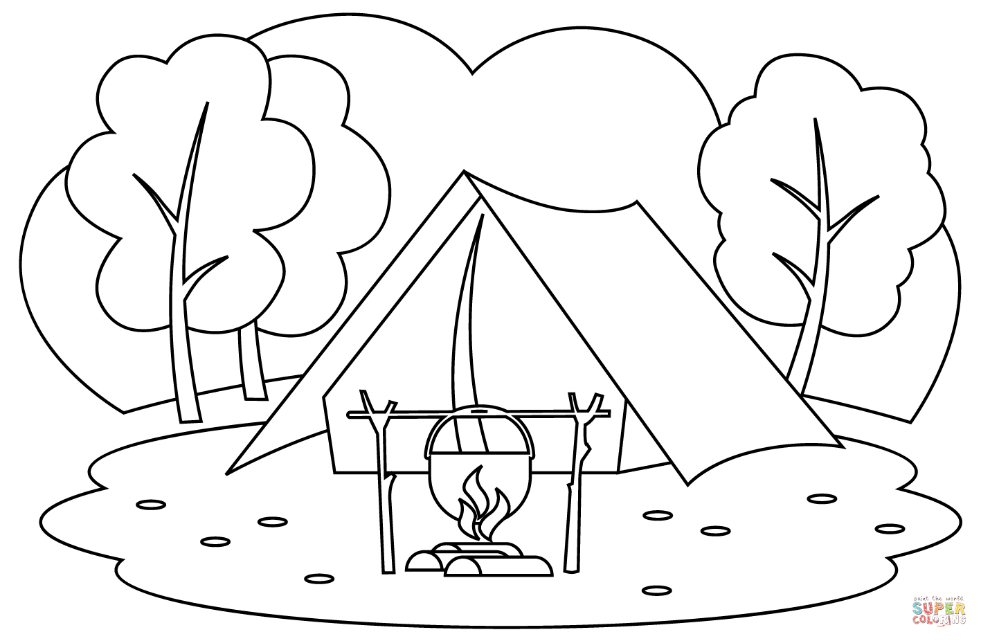 Summer camp coloring page free printable coloring pages