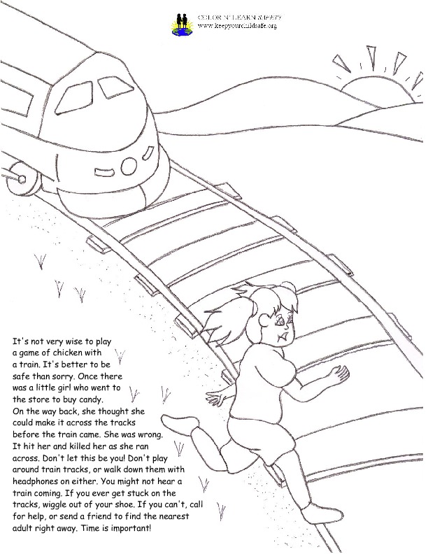 Child safety coloring pages