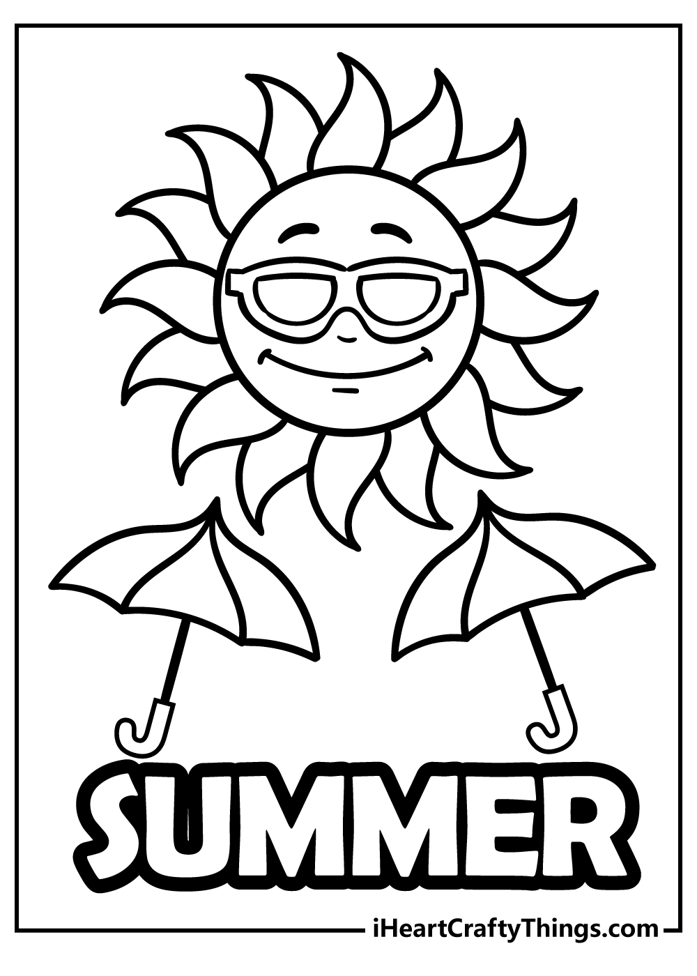 Summer coloring pages free printables