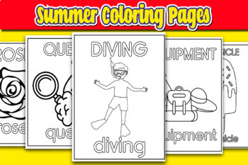Summer coloring pages fun summer activities coloring book boat van more