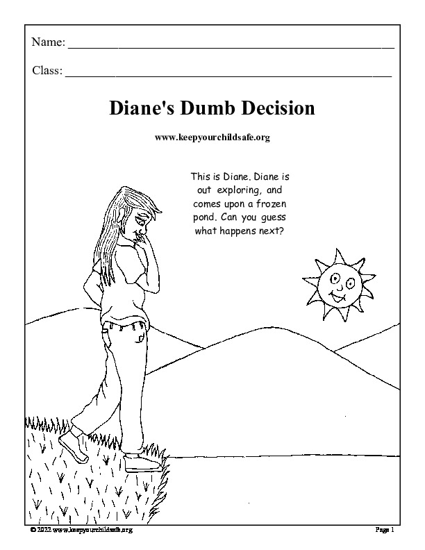 Child safety coloring pages