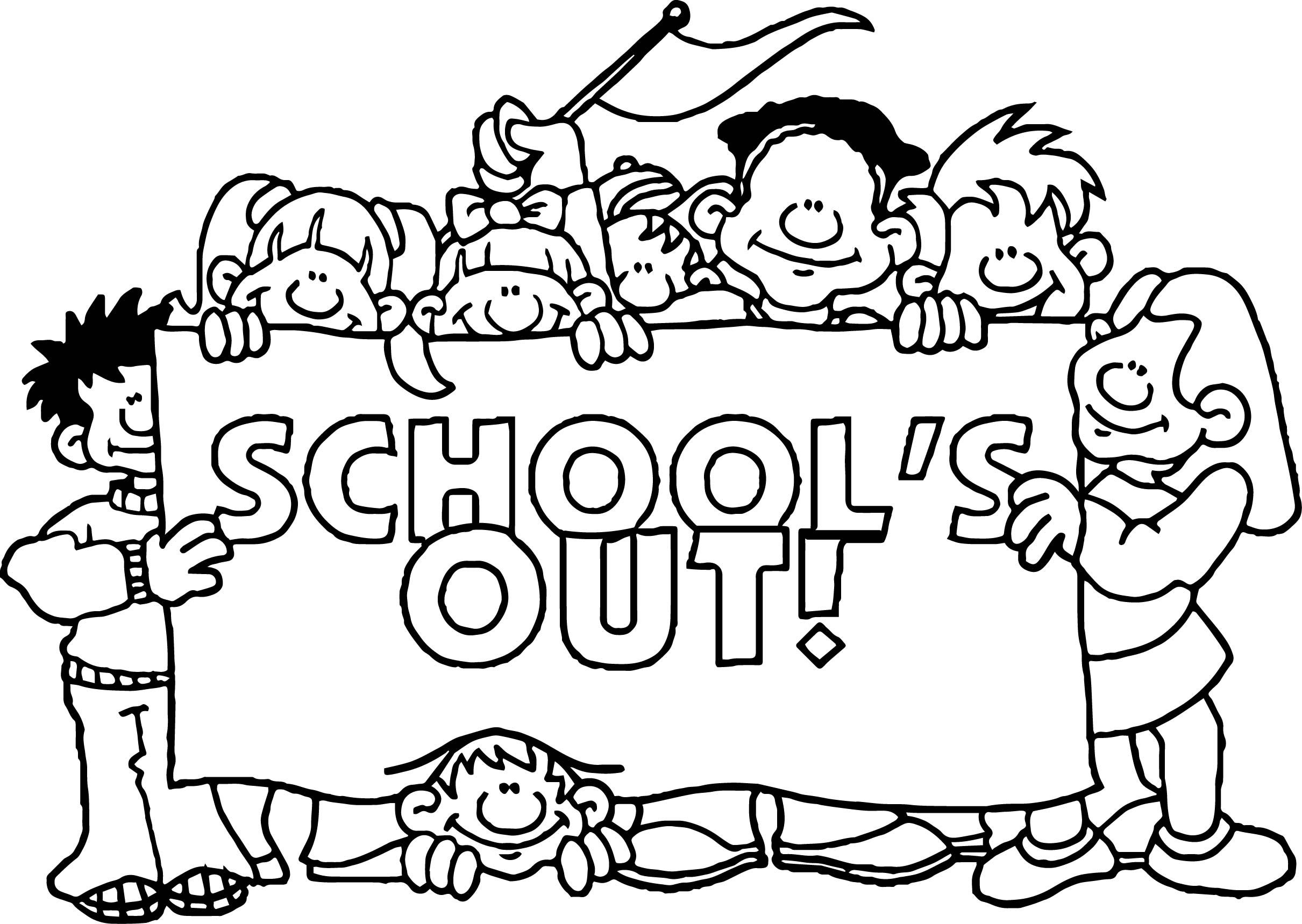 Awesome summer schools out coloring page boyama sayfalarä