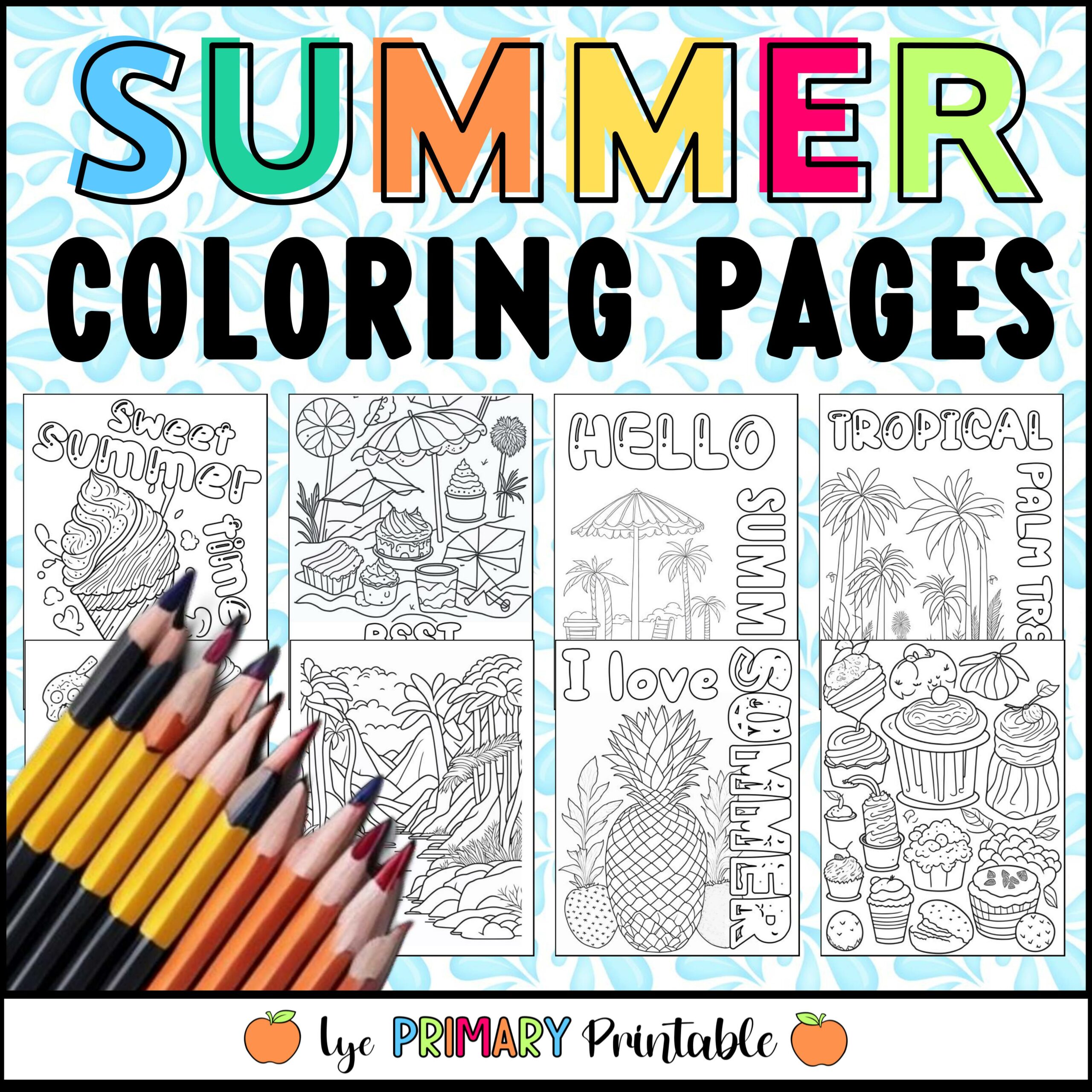 Printable summer coloring pages fun end of the year activities made by teachers