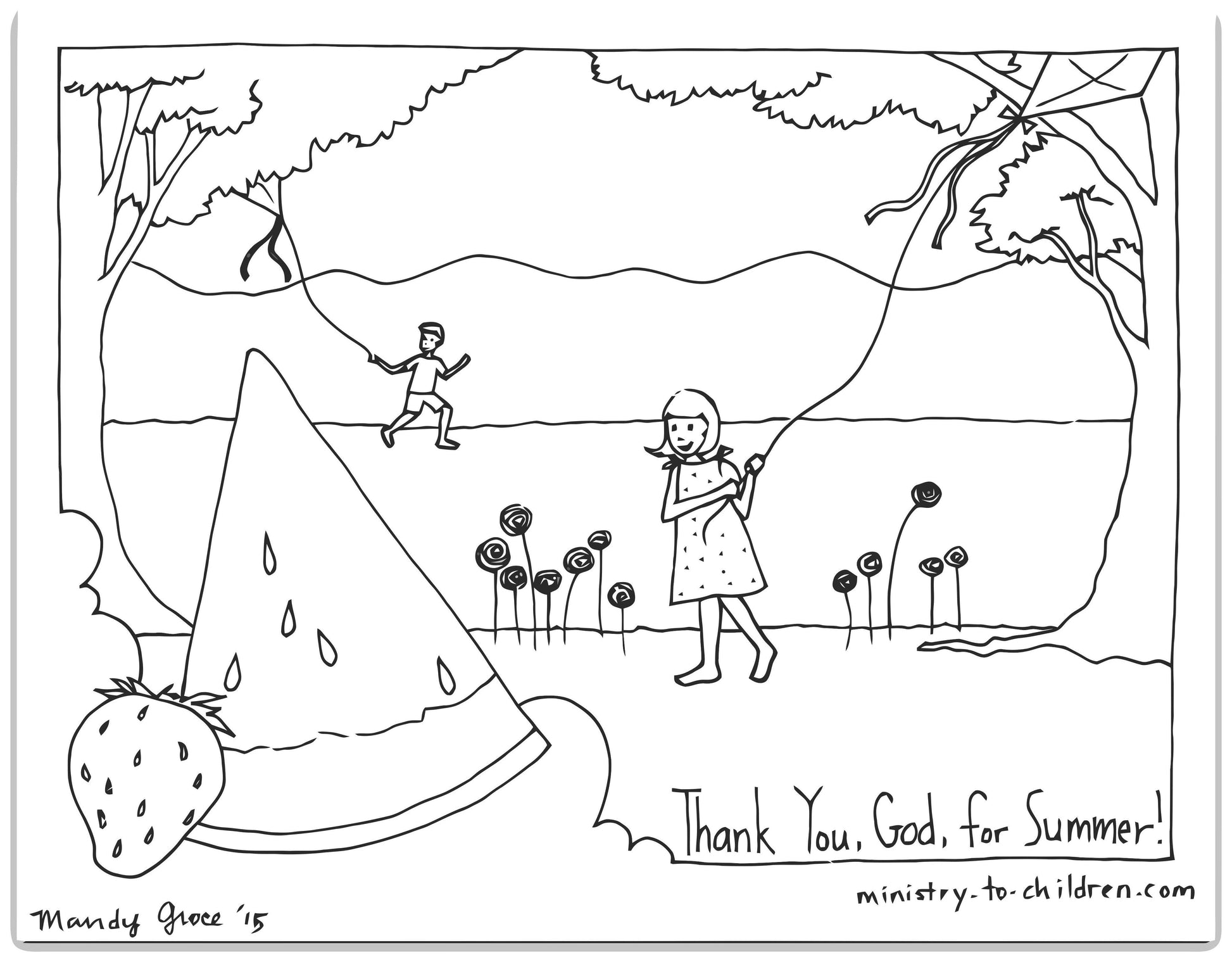 Summer coloring pages free pdf give god thanks for summertime