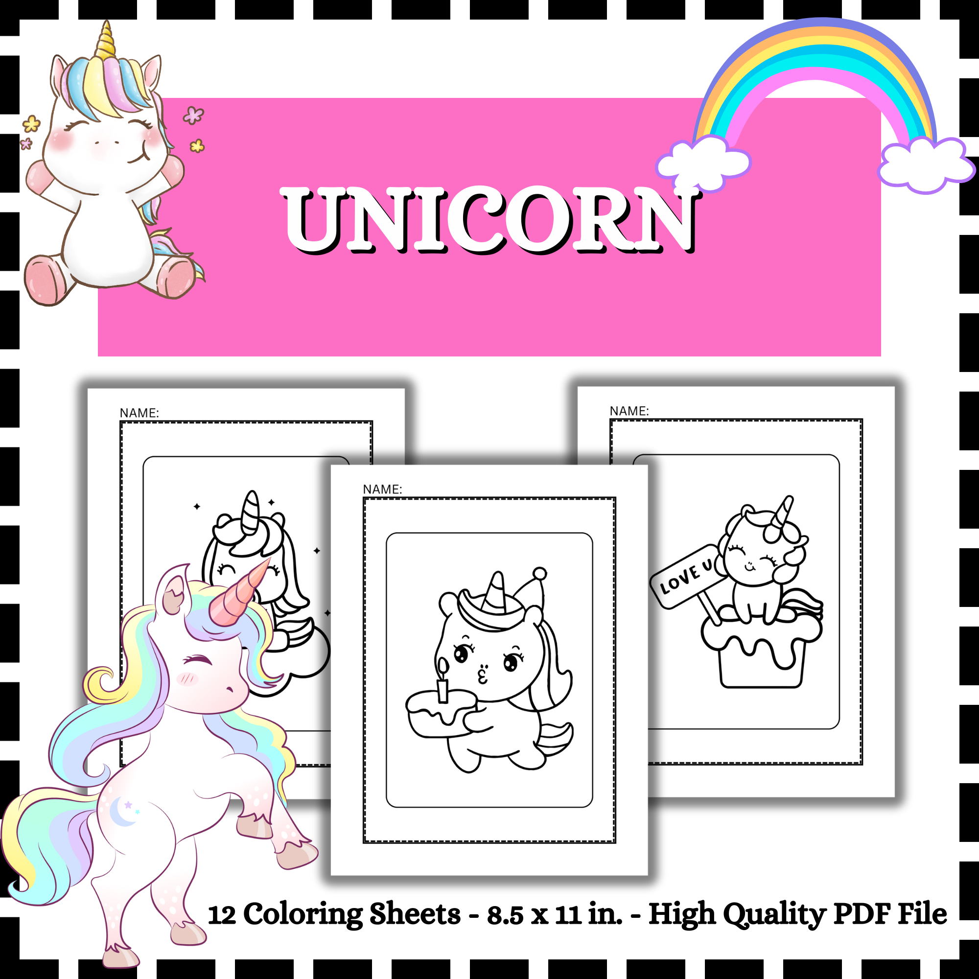 Unicorn coloring sheets summer back to school coloring pages made by teachers