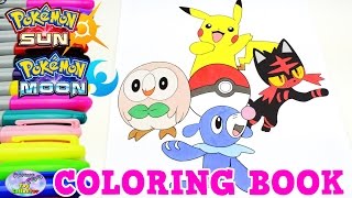 Pokemon sun moon coloring book pikachu episode speed colouring surprise egg and toy collector setc