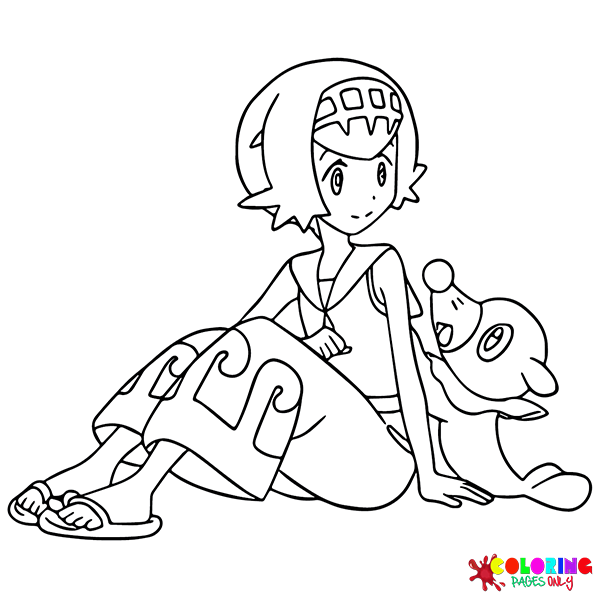 Lana pokemon coloring pages