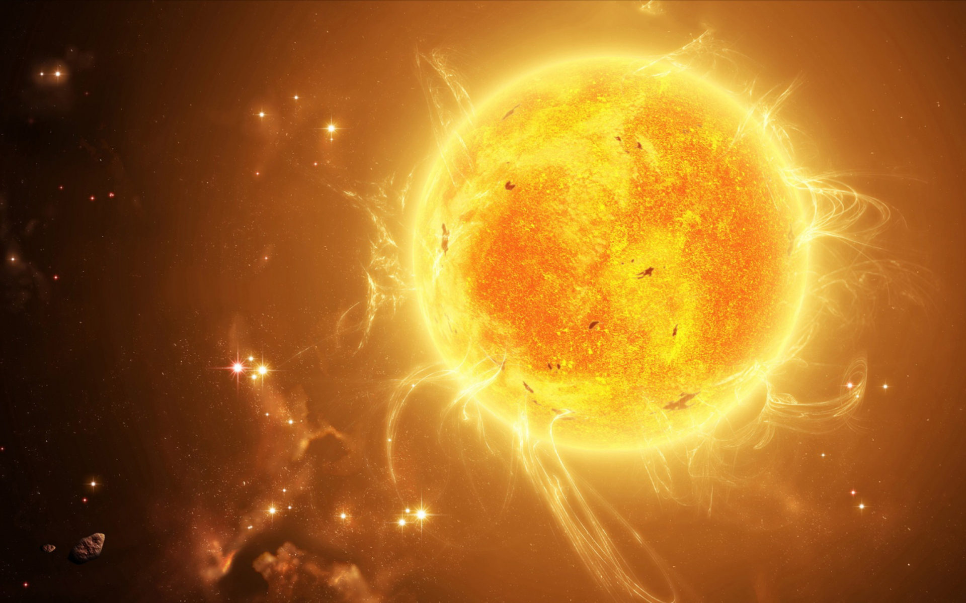 Sun star with a hot plasma in the center solar system surface temperature k download mobile phone wallpaper backgrounds x