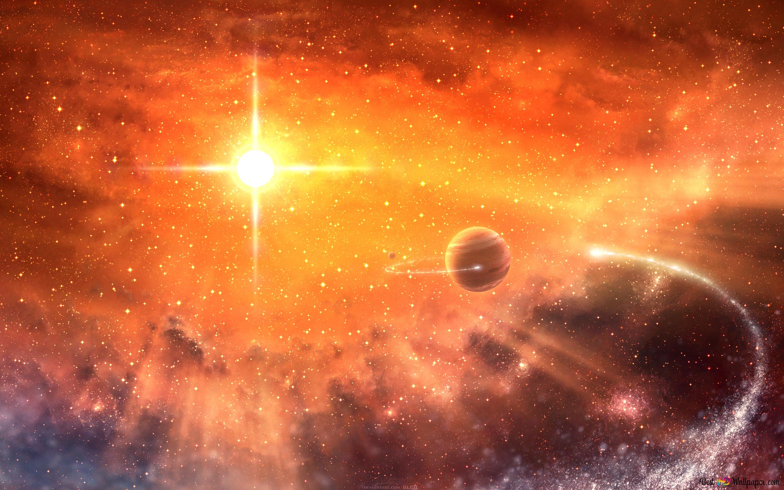 Sun stars and planet k wallpaper download