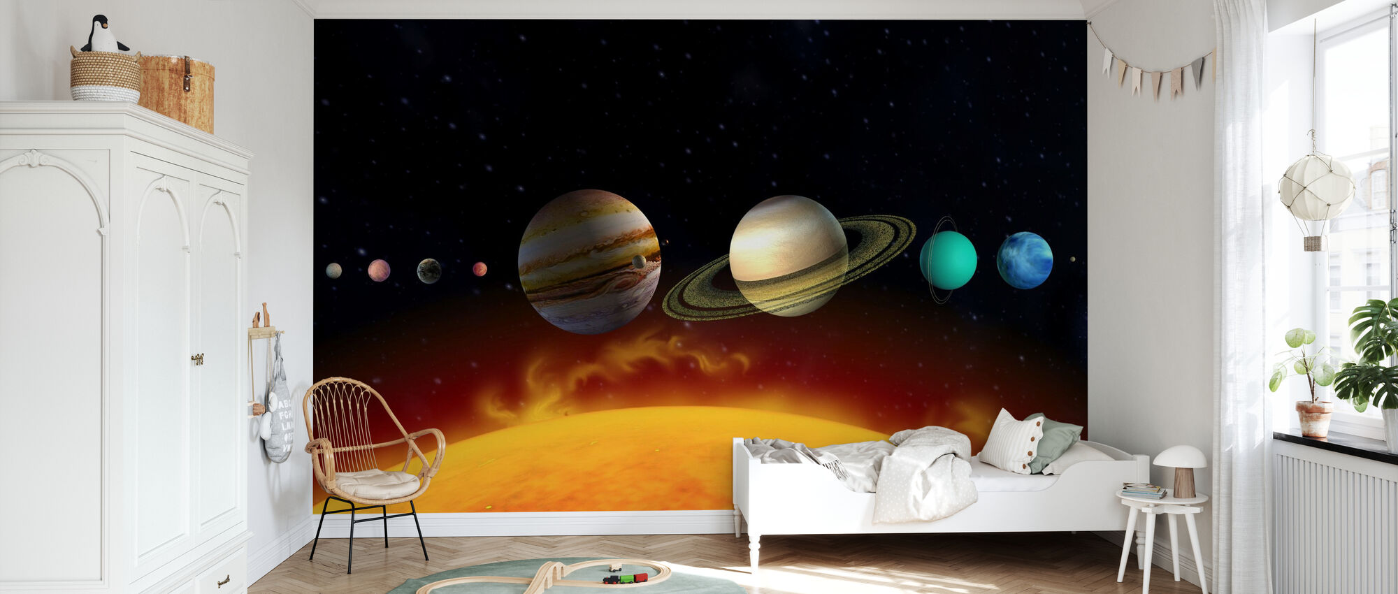 Sun and planets â remarkable wall mural â
