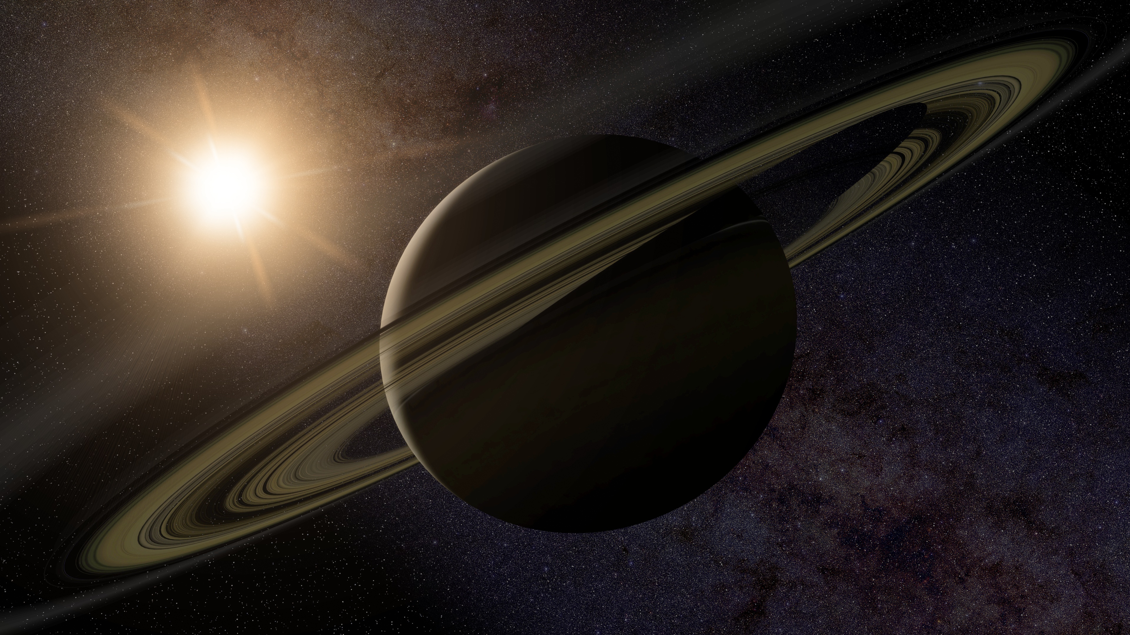 Hd desktop sun space planet sci fi saturn planetary ring download free picture